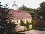 barn front with guest parking