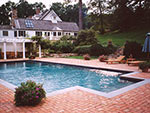 classic pool with wide steps