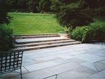 steps to lawn above terrace