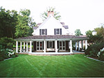 porch view from perennial garden