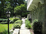 walk from parking to main patio and pool steps