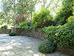 stone patio at guesthouse