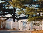 deer proof lattice fence for herb garden