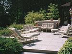 entertaining deck at living room doors