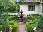 carved stone fountain