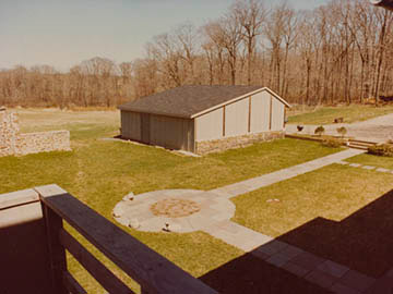 the walled farm yard before the garden was created