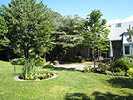 overview from front terrace to pool