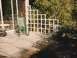 small patio at kitchen door