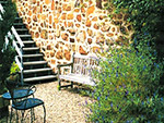 new steps connecting lower garden and upper deck