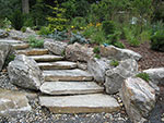 steps from roadside parking