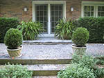 closeup of upper terrace level