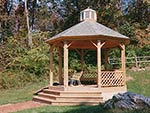 gazebo overlooking tennis court