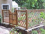 fence on top of wall for a vegetable garden
